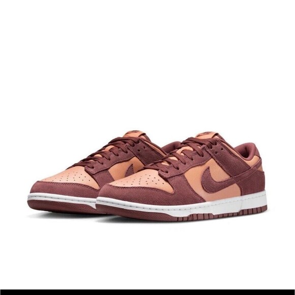 MENS NIKE DUNK LOW RETRO SE LEATHER/SUEDE_AMBER BROWN FQ8249-200-SIZE 10 main image 6